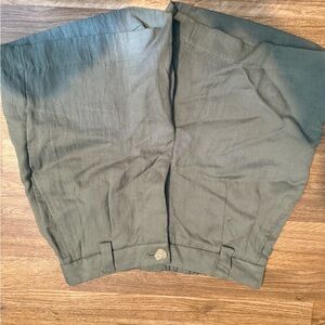 Olive green Target paper bag shorts